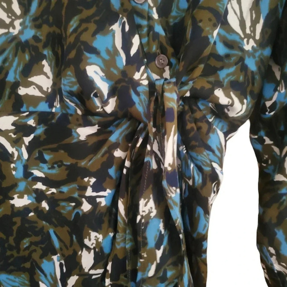 VERONICA BEARD GEORGINA BUTTON FRONT SILK FLORAL DRESS, SIZE 2 - Picture 6 of 6